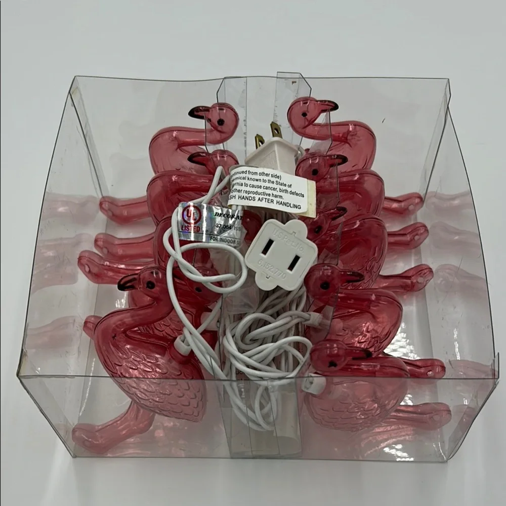 Target Pink Flamingo String Lights 10pcs Plug In New in box
